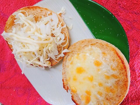 チーズとキャベツのマフィンサンド